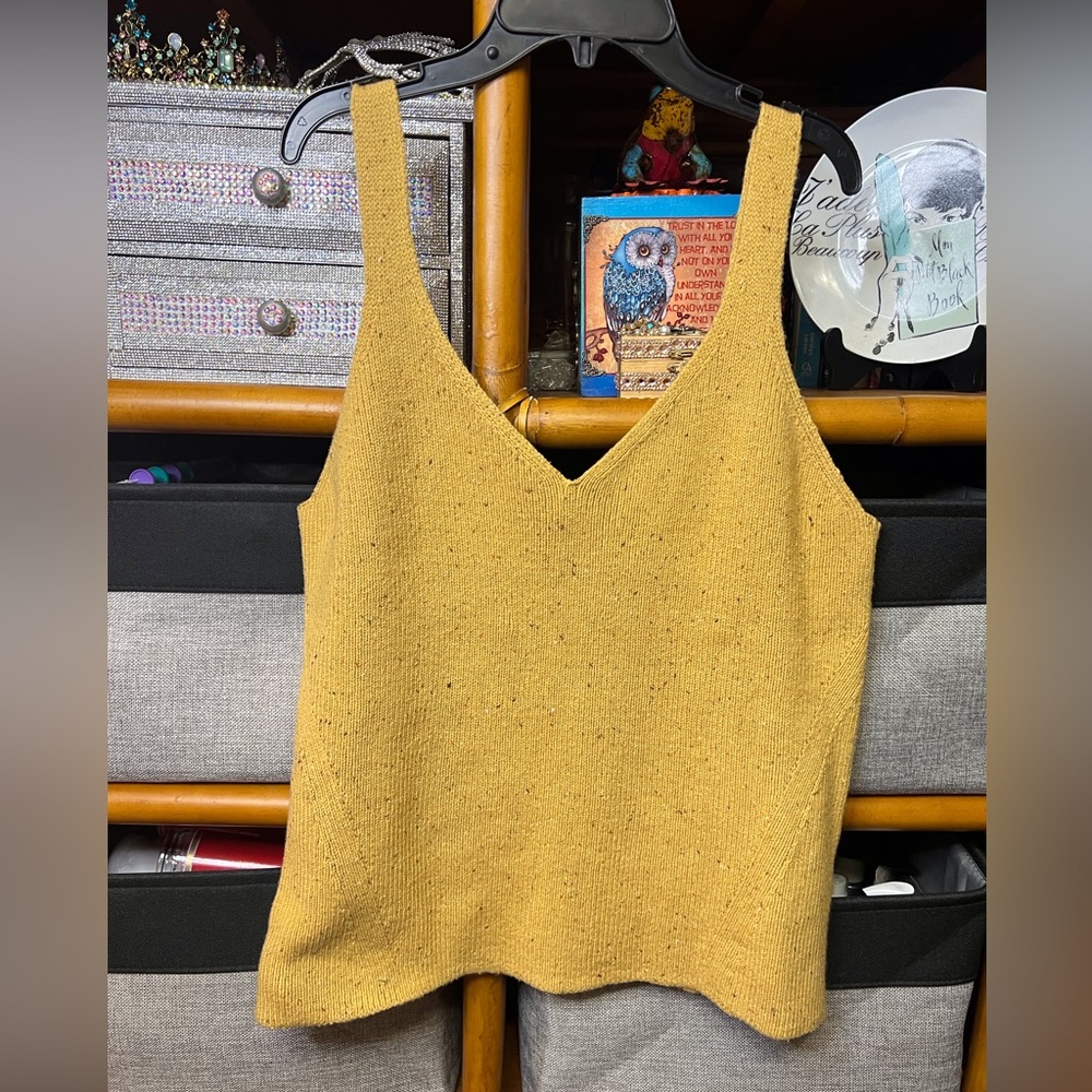 New Old Navy Mustard Sweater Tank Top Size XL